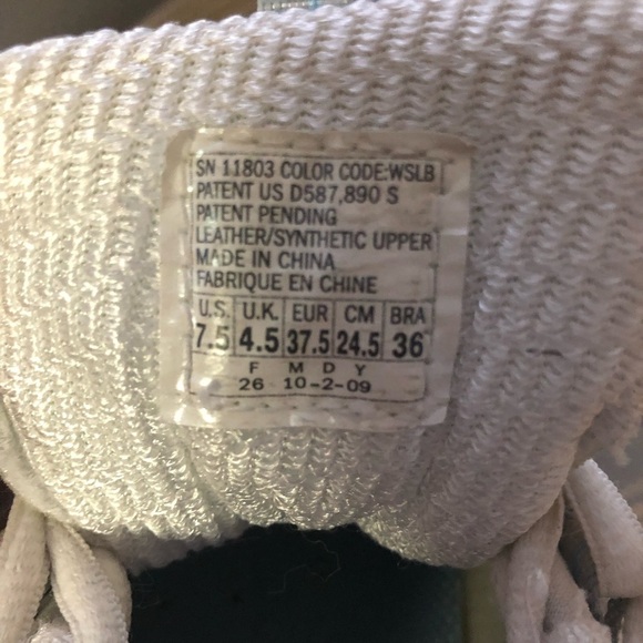 Skechers shape ups runners/walking/shoes blue / white size  7.5 leather - Picture 4 of 9